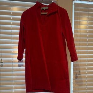 Tuckernuck Vibrant Red Corduroy Dress